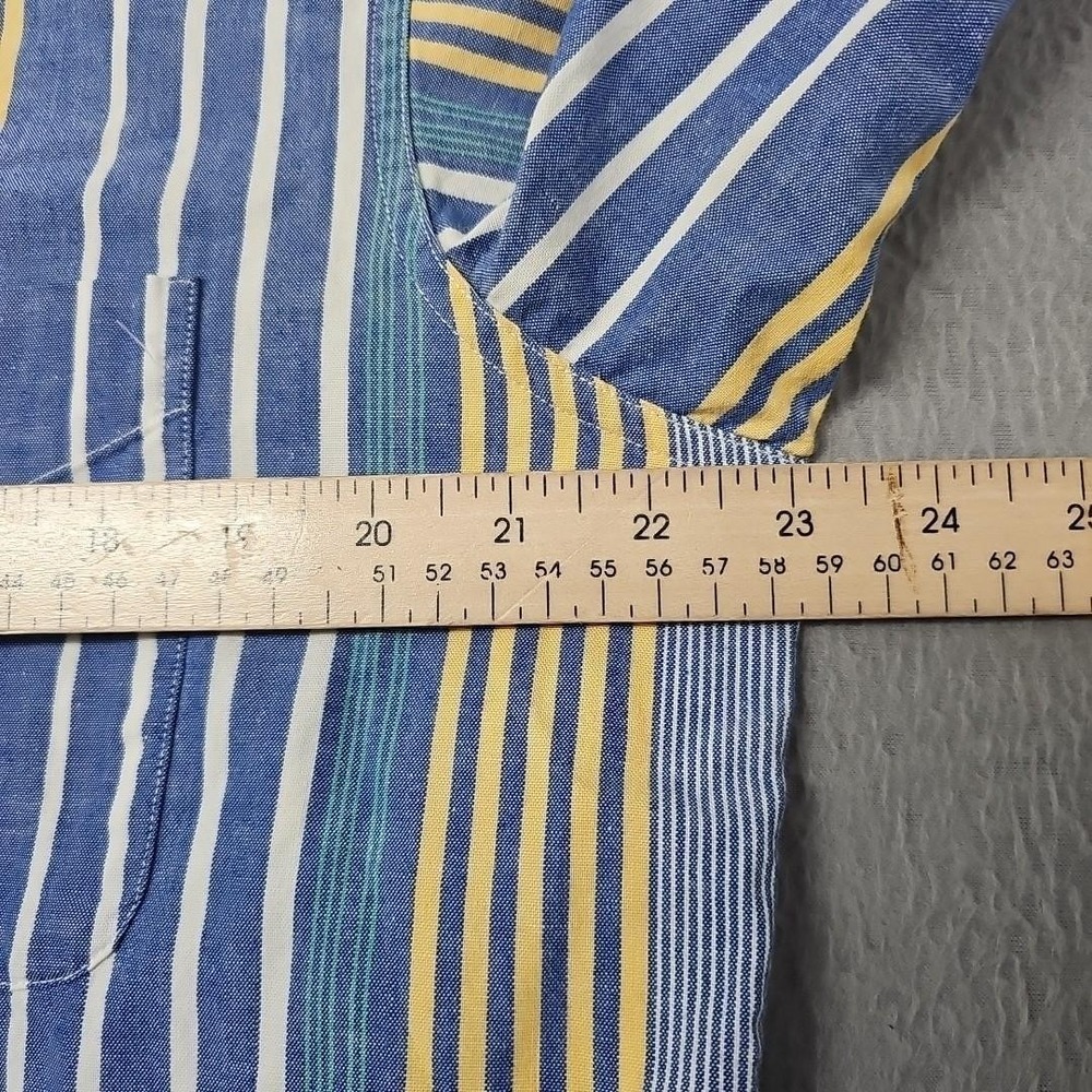Vintage Brooks Brothers Men's Sport Shirt, Sz M Blue Red Yellow White Striped - Picture 4 of 6
